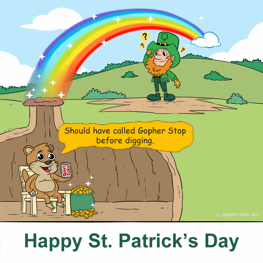 St. Patrick's Day gopher