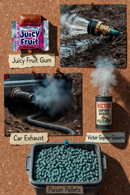 Spring gopher control ineffective DIY methods